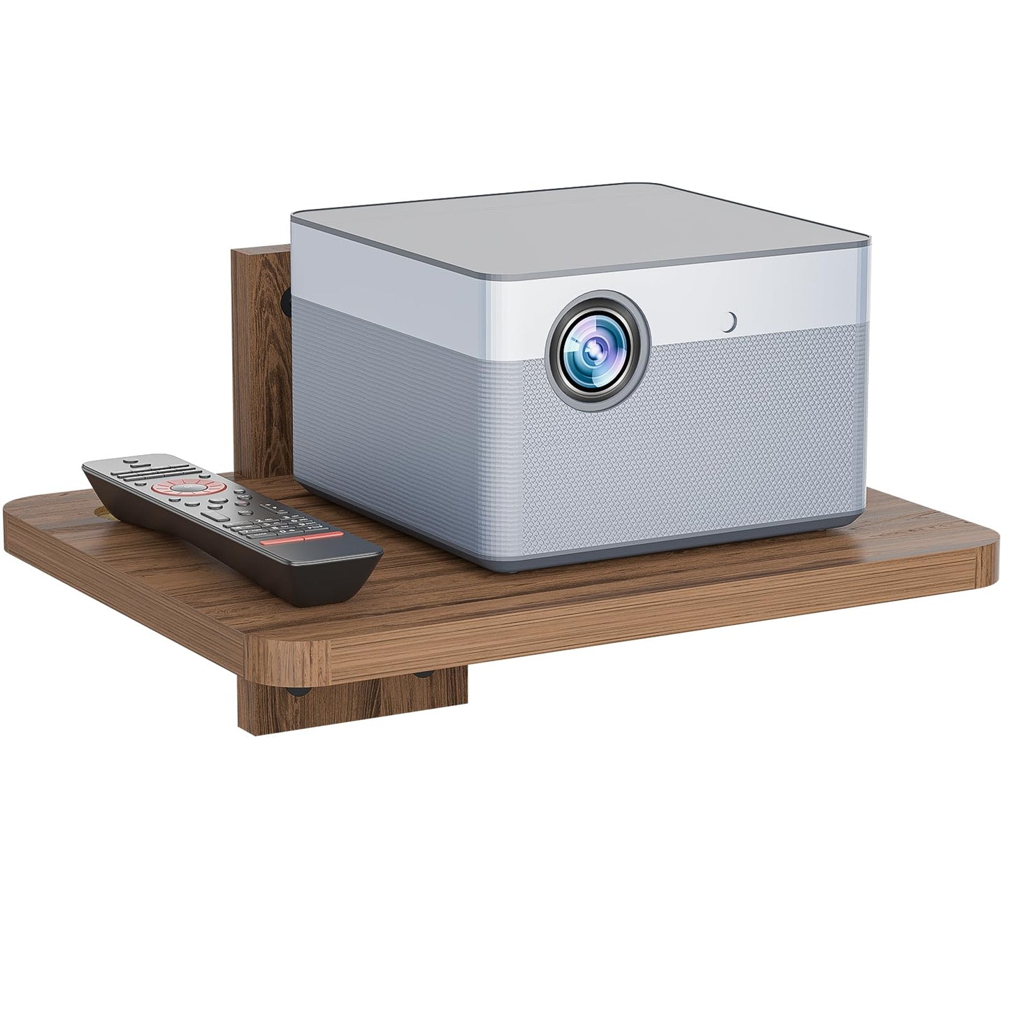 WALI Floating TV Shelves for Wall, Projector Shelf Holds Up to 22lbs, Wooden Wall Mounted Shelves for DVD Players, Cable Boxes, Game Consoles, Living Room Decor Accessories (CS201N), 1 Shelf, Wood