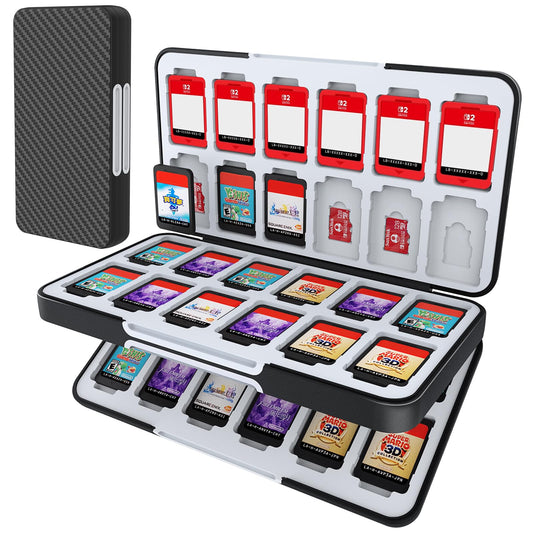 HEIYING Switch Game Card Case for Nintendo Switch 2 (2025)/ Switch OLED,Portable Switch Lite Game Card Storage with 48 Games Cards Slots and 24 Micro SD Cards Slots