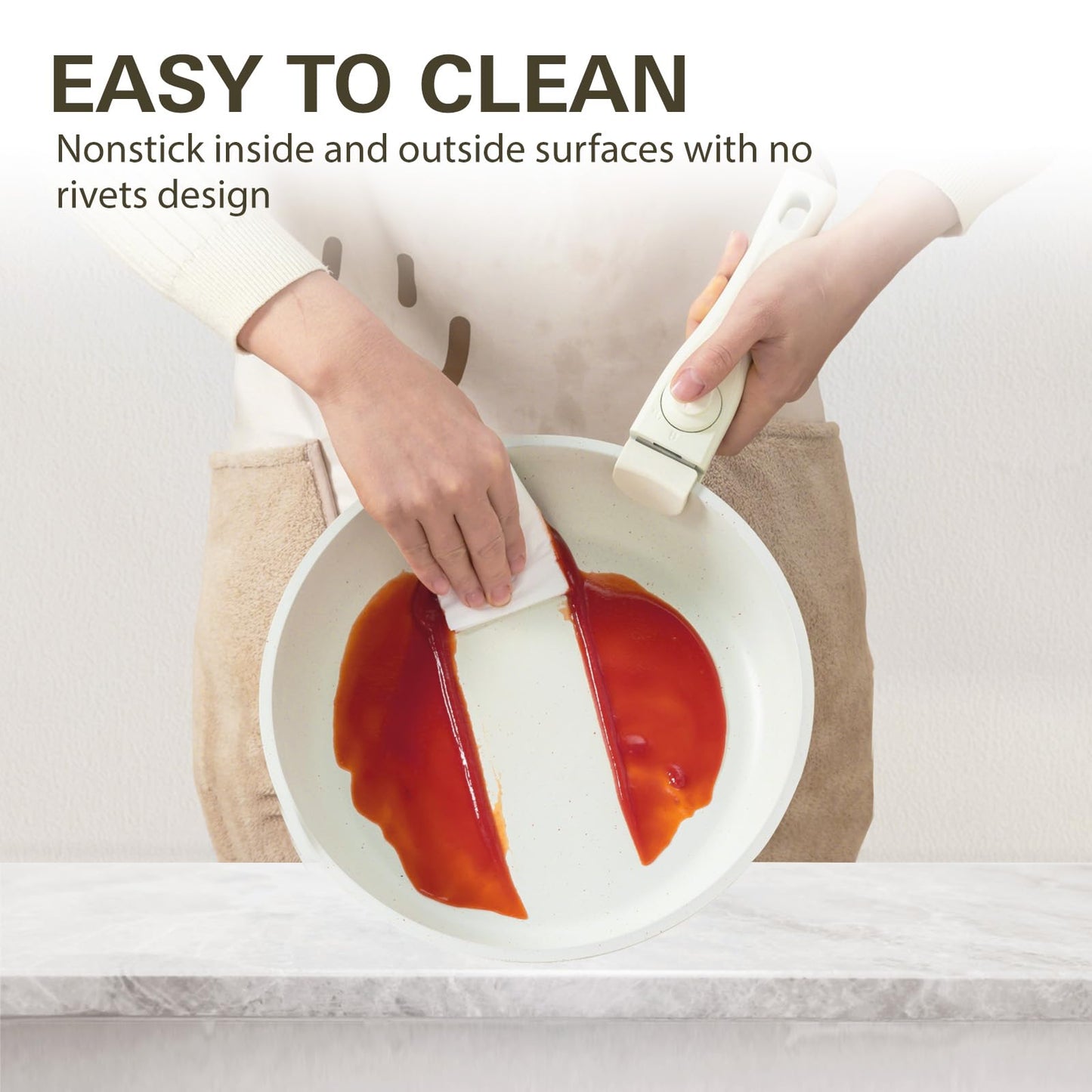 UCClife 17-Piece Nonstick Cookware Set, Family Kitchen Pots & Pans with Removable Handles, Oven & Dishwasher Safe, PFAS-Free for Everyday Cooking