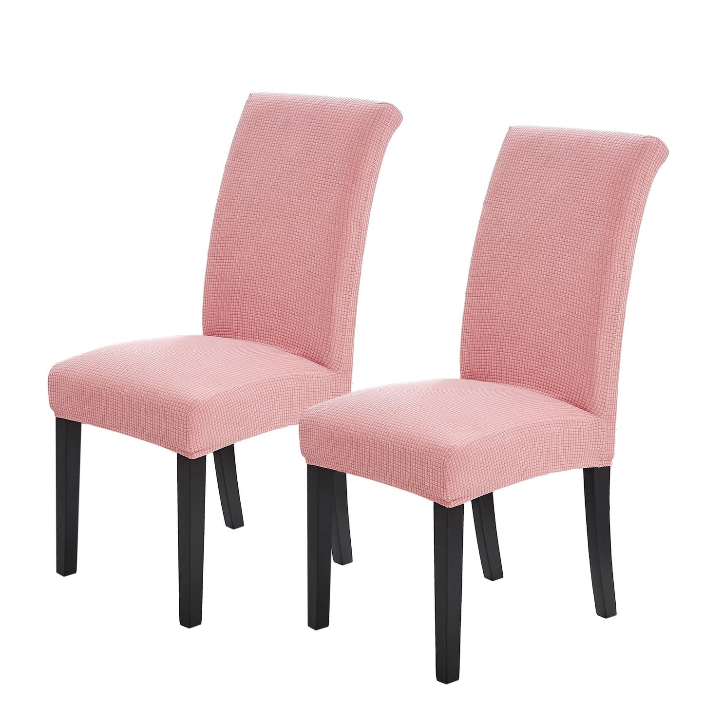 Joccun Chair Covers for Dining Room Set of 2,Dining Chair Slipcovers Stretch Dining Room Chair Covers Seat Protector,Washable Parsons Chair Cover for Home,Banquet(Dusty Pink,2 Pack)