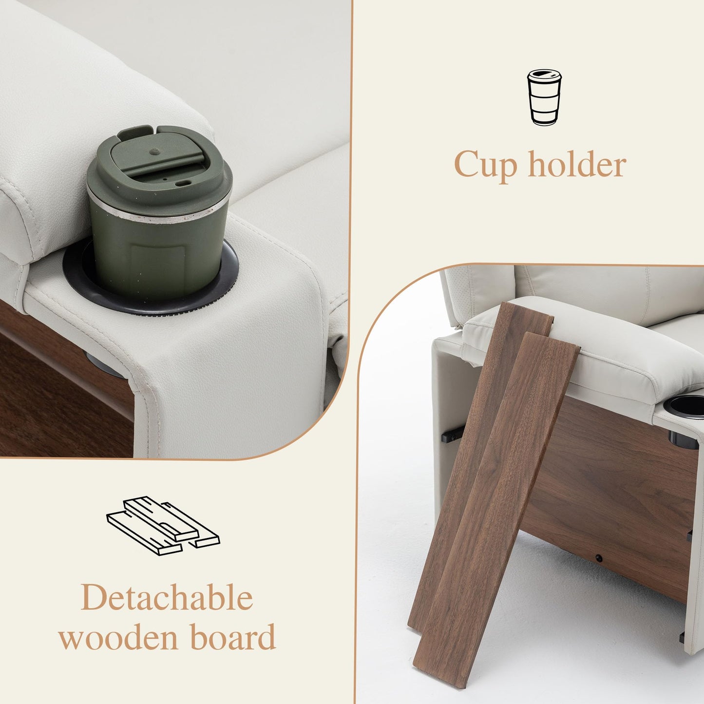 Recliner Chair for Adults Recliner Chair with Massage and Heat, Reclining Comfy Single Sofa with Side Storage and Cup Holders Theater Seating for Living Room, Bedroom