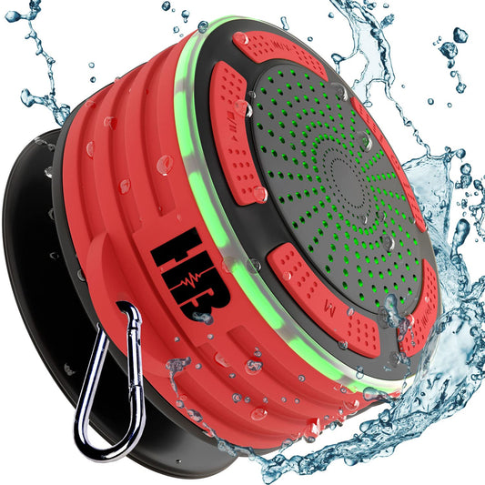 Bluetooth Shower Speaker Waterproof - Portable Shower Speakers Wireless, IPX7 Waterproof, Small, Mini Radio, Water Proof, Blue Tooth, for iPhone & Android, for Home, Outdoor & Bathroom