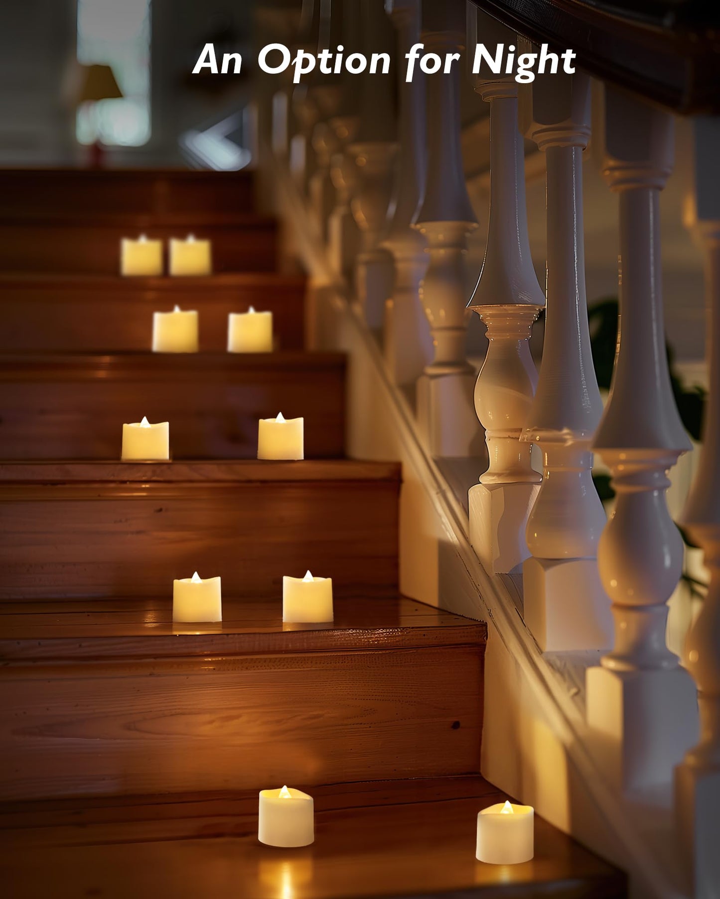 Homemory 12Pack Flameless LED Votive Candles,1.5" x 1.6" Long Lasting Electric Fake Candles, Battery Operated Tealights for Wedding, Table, Romantic Decorations (White Base, Batteries Included)