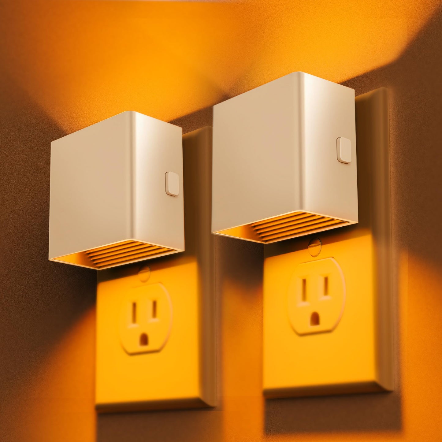 DORESshop LED Night Light[2 Pack], Night Lights Plug into Wall, 3 Level Brightness Adjustable Plug in Night Light, Dusk to Dawn Sensor, Nightlights for Adults, Bedroom, Bathroom, Hallway, 3000K