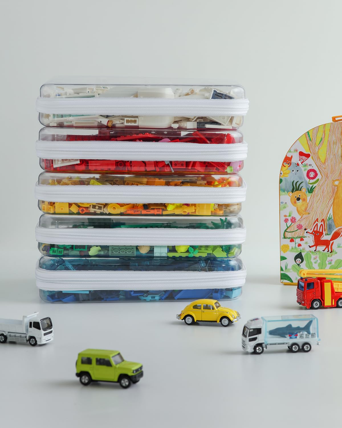 3PCS Zippered Hard Pouch Double, Diaper Bag Organizing Pouches, Waterproof Cosmetic Bag with Zipper,Kid's Toy Storage Organizer Bins,Hard Plastic Case,Clear Zipper Bags for Organizing,Pencil Case