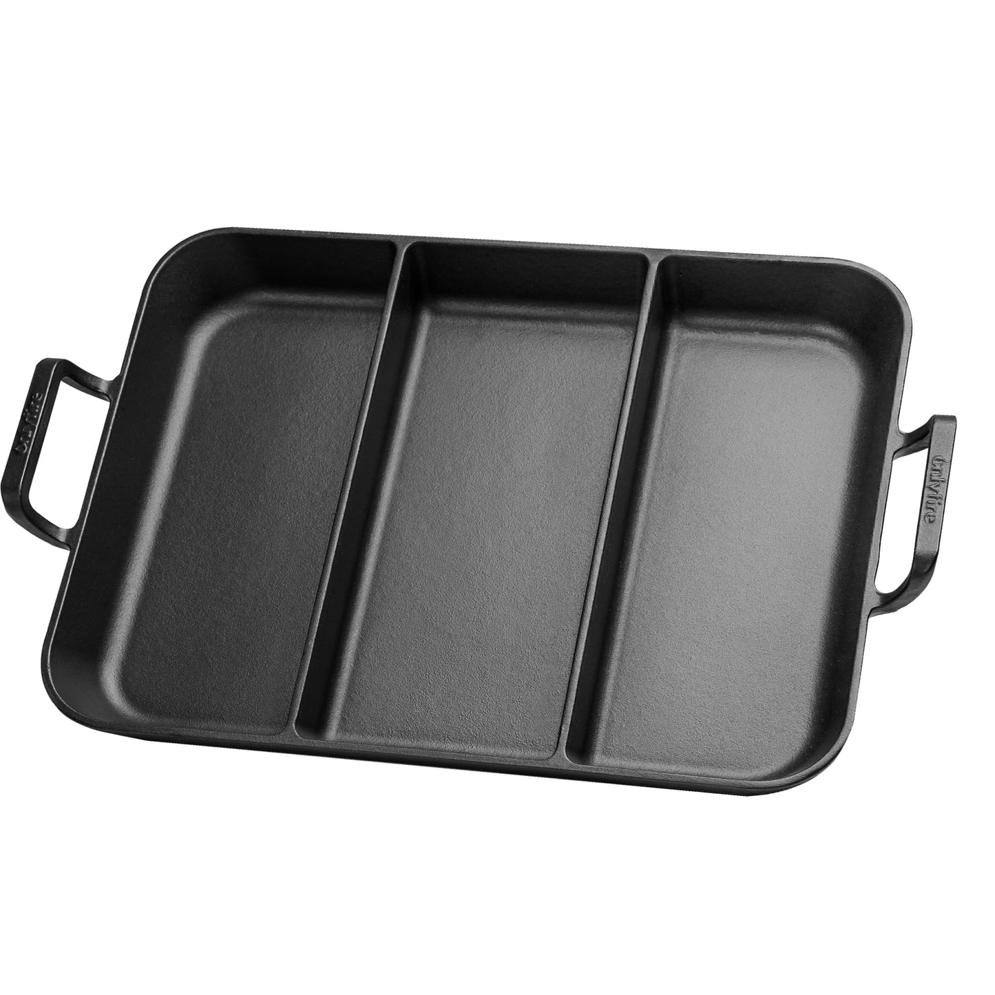 onlyfire Pre-Seasoned Cast Iron Skillet, 16 Inch Griddle Pan Frying Pan with Nonstick Perforated Grill Surface and Dual Handles, Cast Iron Grill Pan for Grills, Oven and All Stovetops