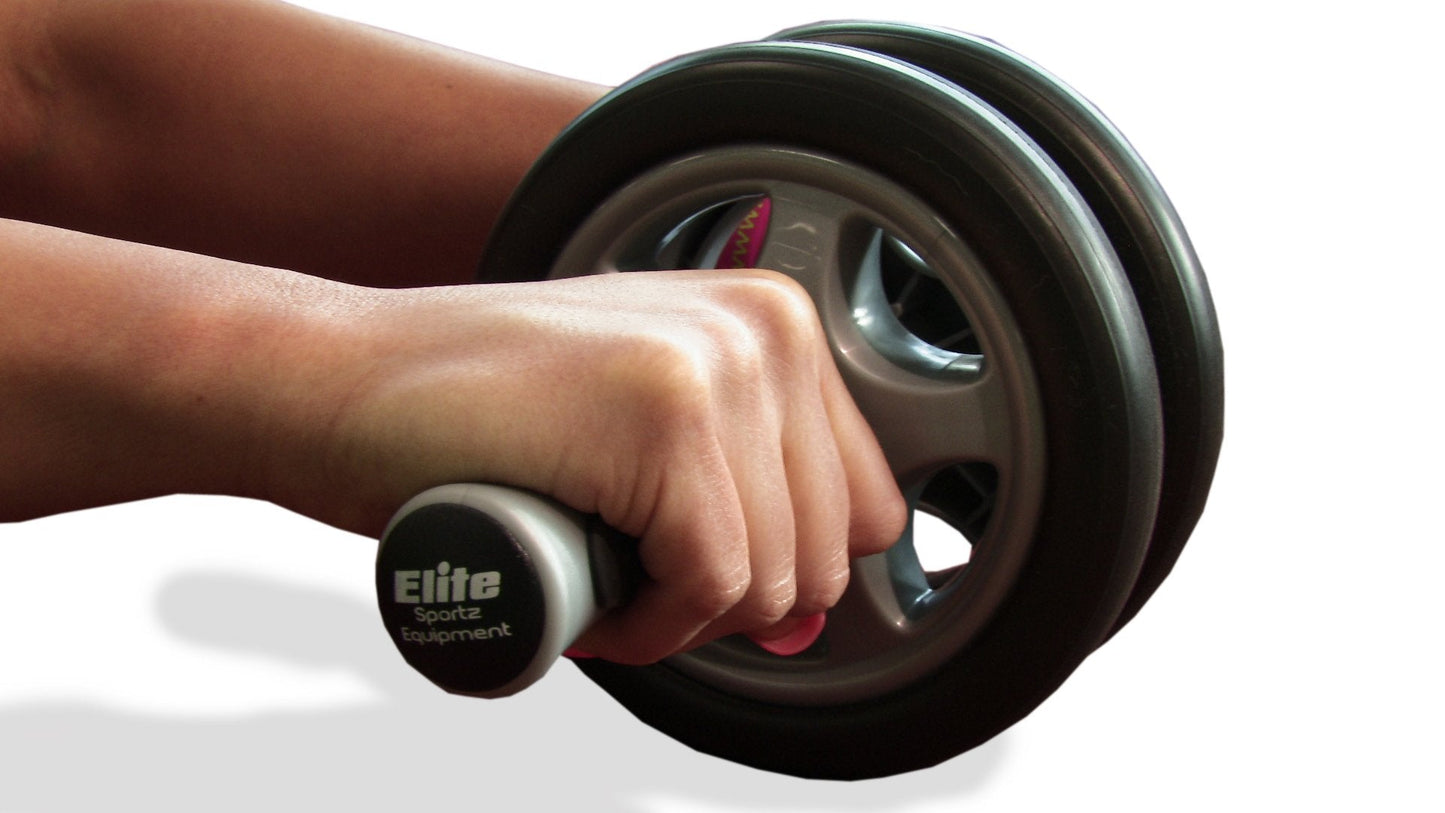 Elite Sportz Ab Roller Wheel - Gym & At Home Ab Workout Equipment with 2 Wheels to Exercise Core Abdominal Muscles - Strength Training Accessories for Abs﻿