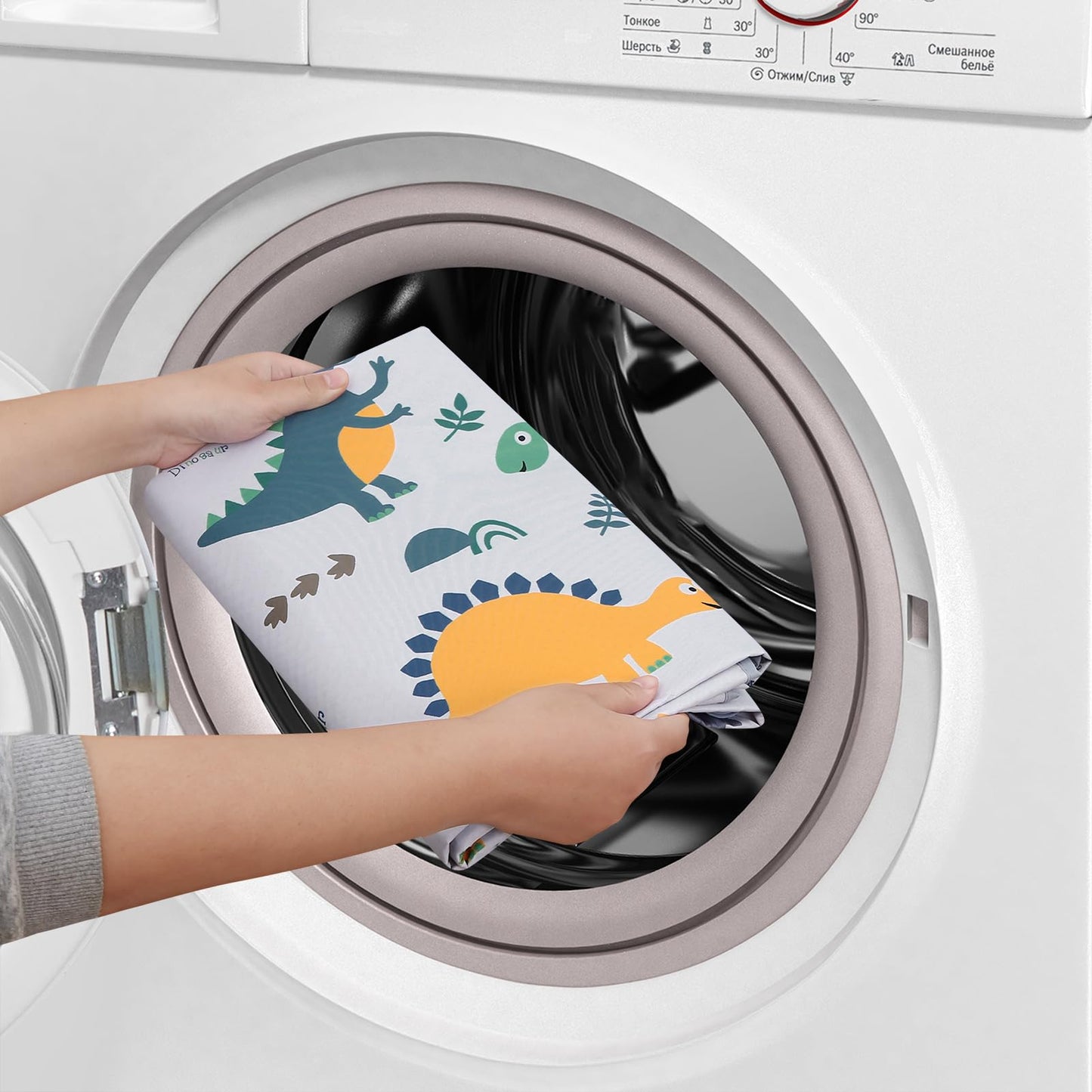 Splat Floor Mat for Under High Chair/Arts/Crafts by CLCROBD, 51" Waterproof Anti-Slip Food Splash Spill Mess Mat, Washable Portable Picnic Mat and Table Cloth