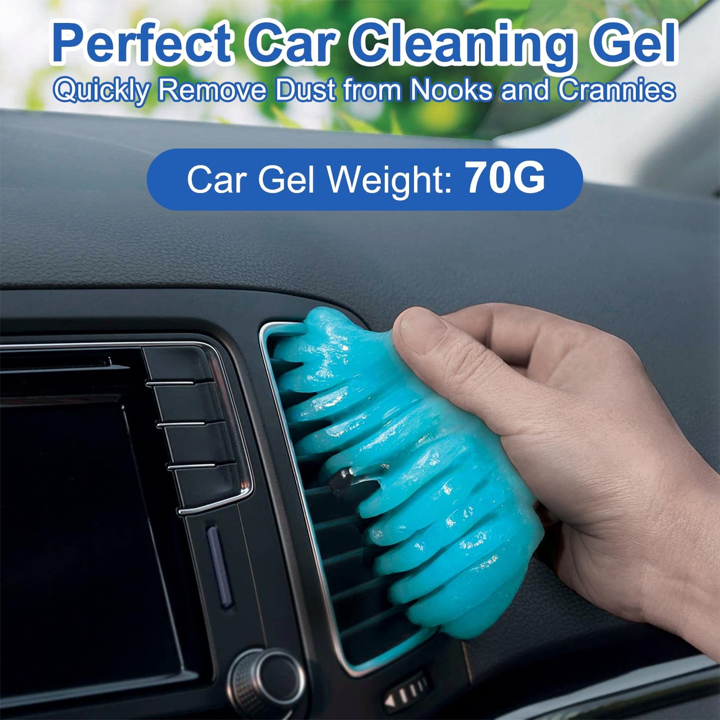 Vidspl Car Interior Duster Detailing Brush Set Cleaning Gel Kit, Soft Microfiber Towels Dash Vent Dusting Car Slime Putty Detailing Brushes Accessories Tools for Car Decoration Auto Truck SUV RV