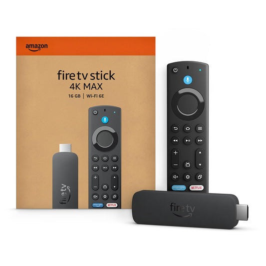 Amazon Fire TV Stick 4K Max streaming device (newest model) with AI-powered Fire TV Search, supports Wi-Fi 6E, free & live TV without cable or satellite