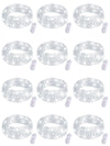 Fibevon Fairy Lights Battery Operated, 12-Pack 7.2ft w/20 LED Mini Lights Waterproof String Lights for Mason Jar/Centerpiece Table/Bedroom/Wedding/Valentines/Christmas/Outdoors/Indoor Decoration…