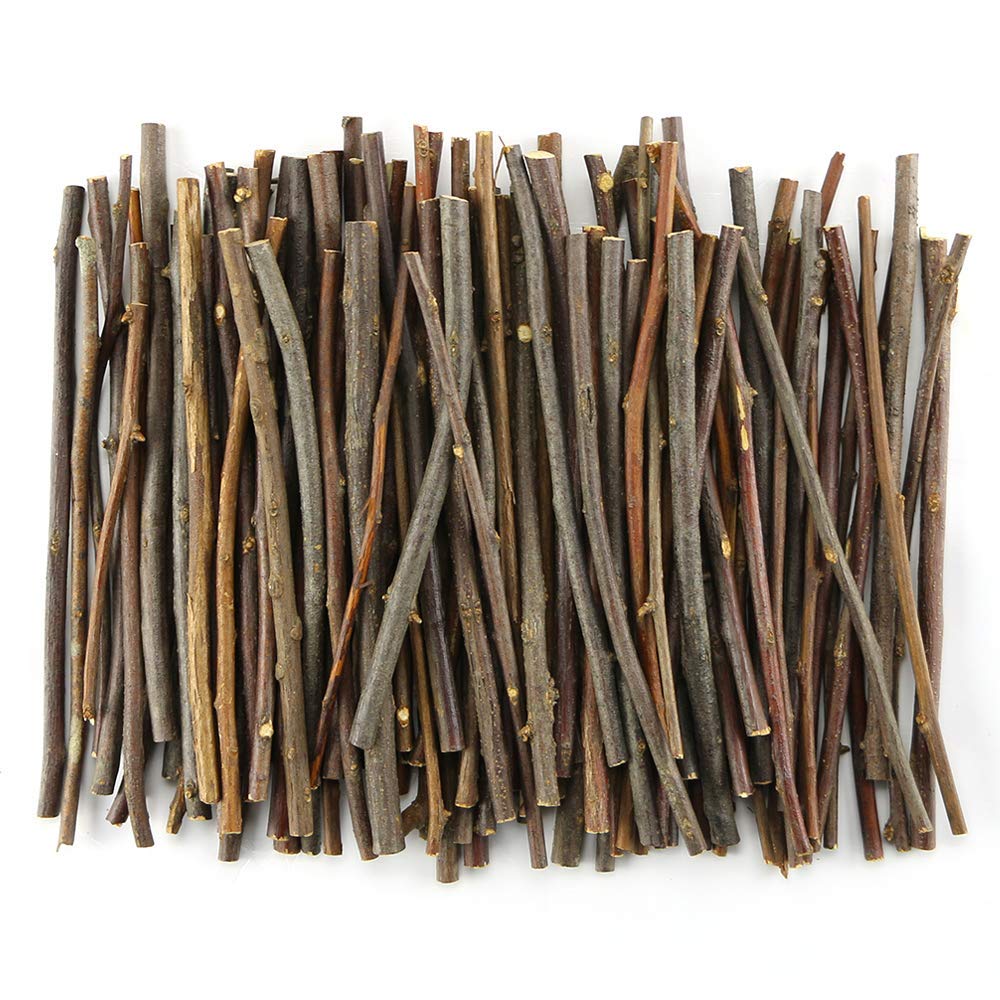 TKOnline 100Pcs 10cm 0.1-0.2 Inch in Diameter Wood Log Sticks for DIY Crafts Photo Props Craft Sticks, Wood Crafts, Sticks inch
