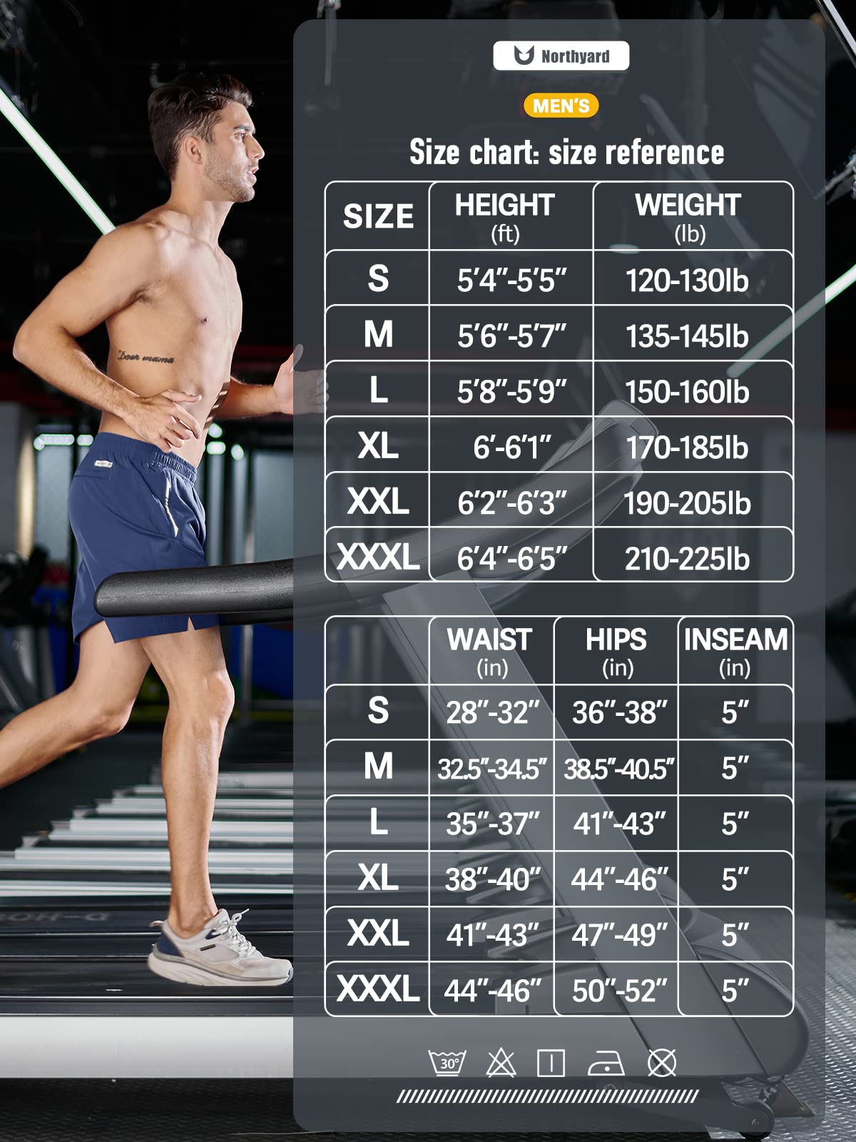 NORTHYARD Men's Running Athletic Shorts 5"/ 7"/ 9" Workout Gym Short Tennis Quick Dry Active Sport Hiking Basketball-5'' FEDERALBLUE-L