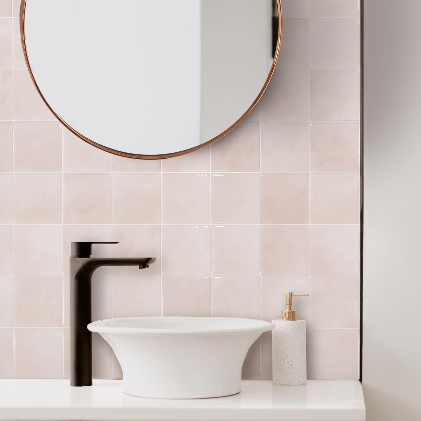 SMART TILES Peel and Stick Backsplash - 5 Sheets of 9" x 9" - 3D Adhesive Peel and Stick Tile Backsplash for Kitchen, Bathroom, Wall Tile, Temera