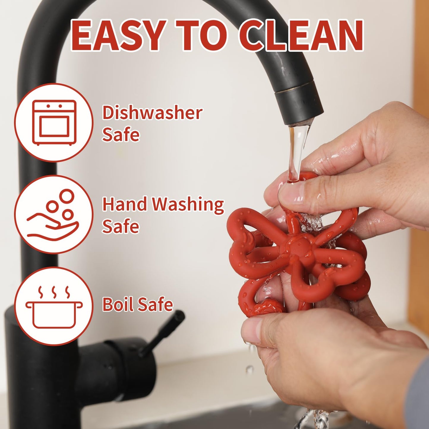 Haakaa Silicone Clover Teether - Food Grade Silicone Teething Toys for Babies 3-6 Months 6-12 Months, Soft & Easy Hold Chew Toy for Infant, BPA Free (Copper)