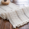 Alynsehom Macrame Table Runner Cream Beige Boho Table Runners with Tassels Hand Woven Cotton Table Runner Rustic Farmhouse Table Runners for Bohemian Kitchen Dining Table(12x71in)