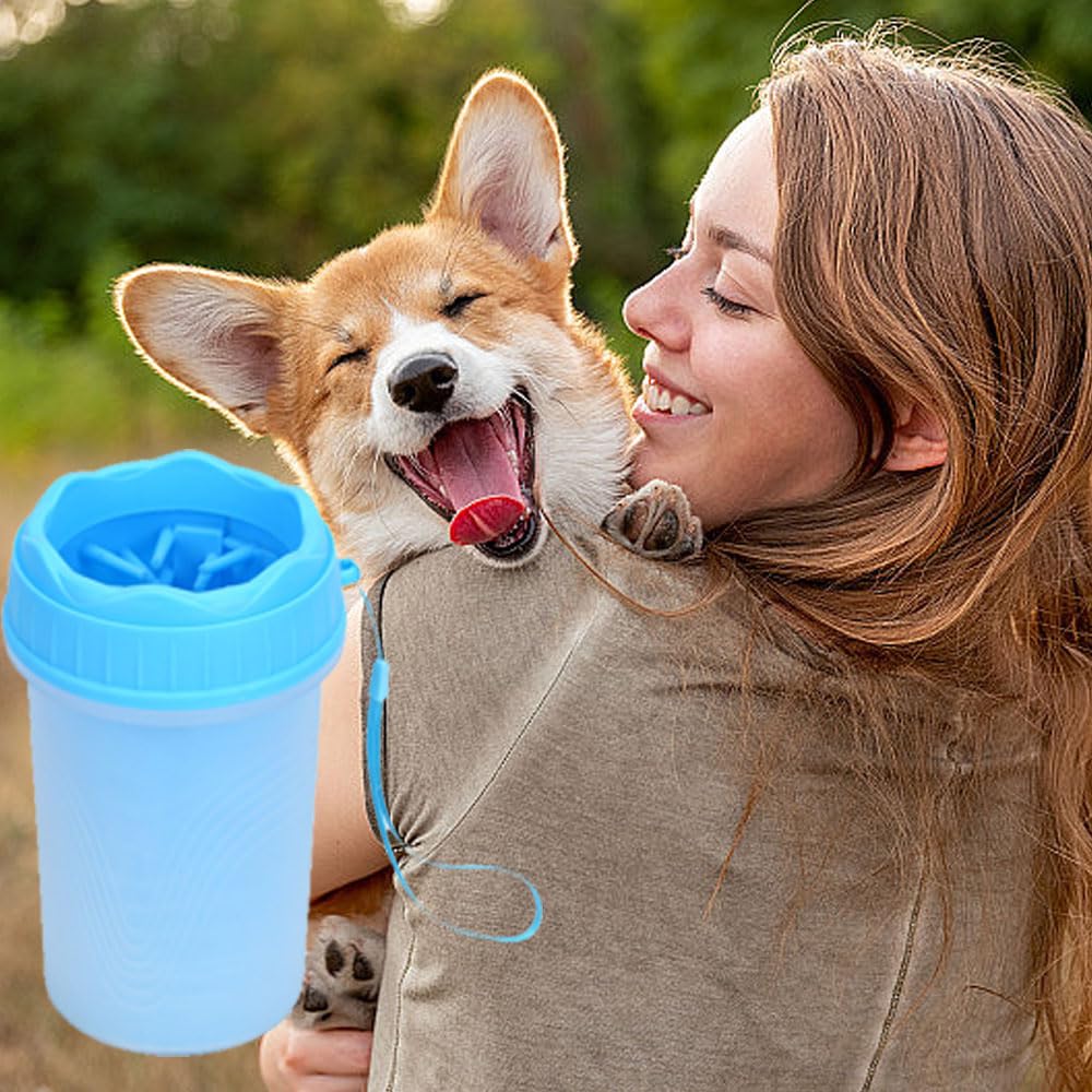 Dog Paw Cleaner Cup - Silicone Bristle Pet Paw Washer for Small, Medium, and Large Dogs & Cats | Easy-to-Use, Mess-Free Paw Cleaning Tool for Muddy Paws