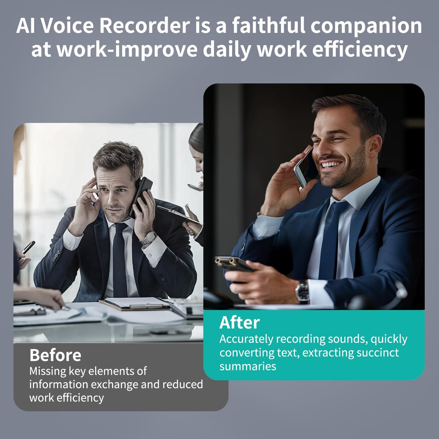 AI Voice Recorder with Playback, Digital Voice Recorder with Transcription to Text, Summary, Translation, Full Touchscreen Recorder Device for Meetings, Lectures, Interviews with 64GB Card