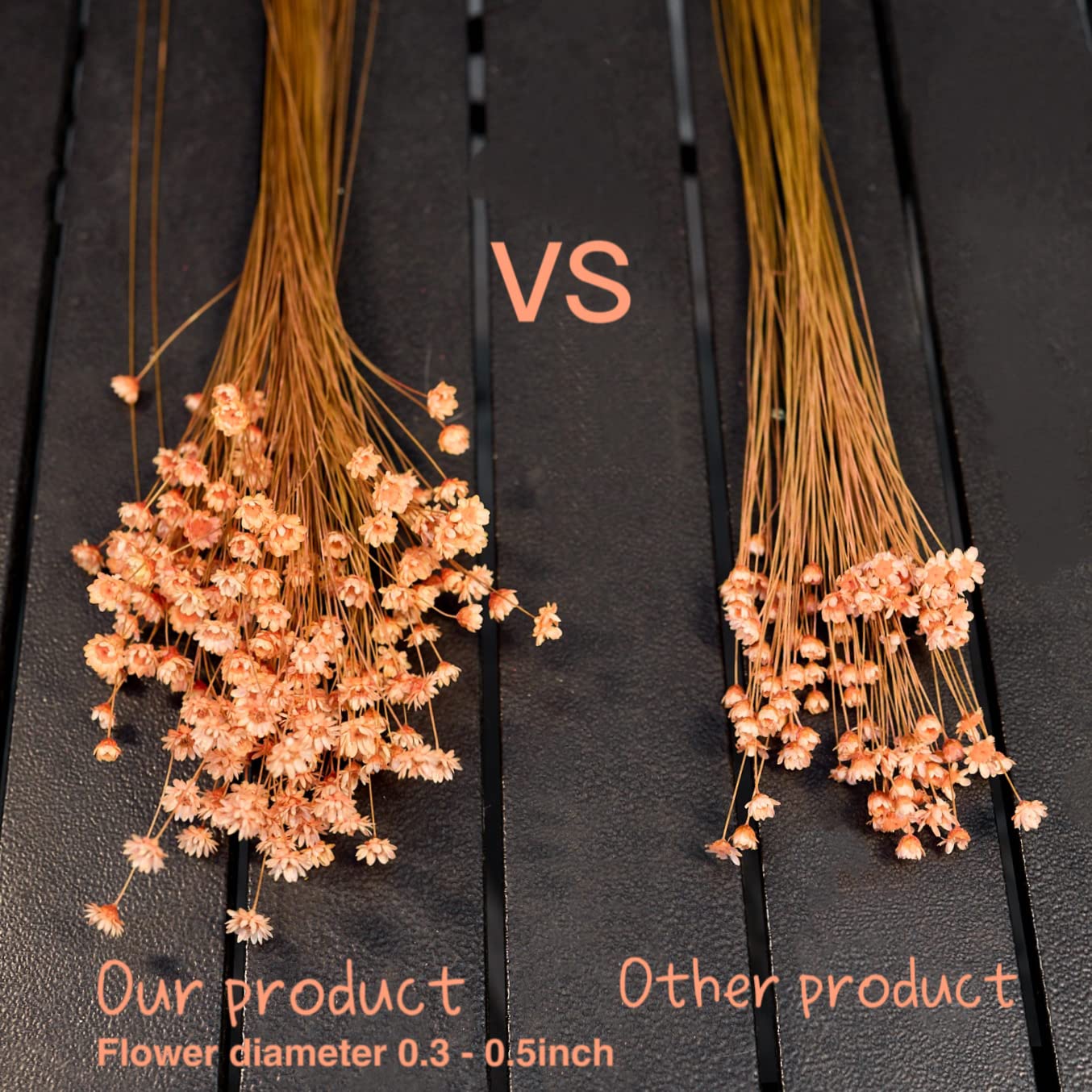 200 Stems Natural Dried Flowers Brazilian Small Star Daisy Dried Decorative Mini Chamomile Bouquet for Wedding Floral Arrangements Home Decorations Valentine's Day Gifts (Orange)