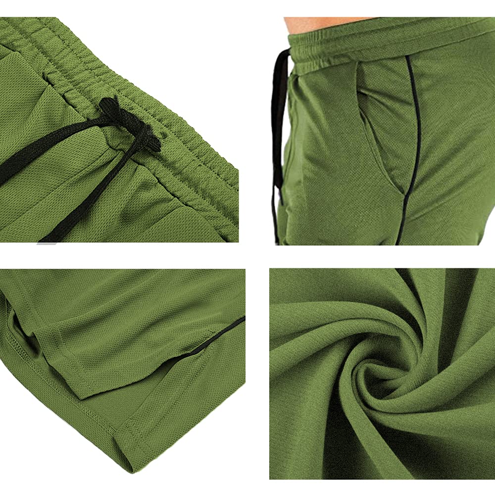 EVERWORTH Men's Athletic Shorts Gym Workout Short Shorts Casual Shorts Running Bodybuilding 5 Inch Inseam Shorts BlueBK US M