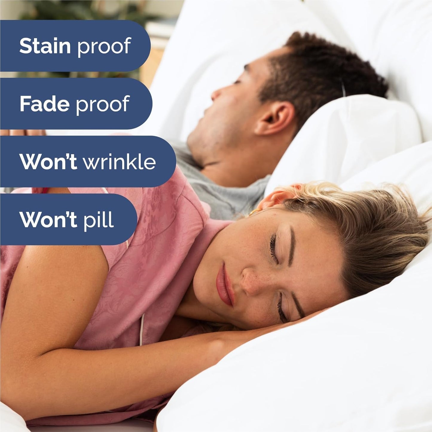 Queen 6 Piece Sheet Set - Comfy Breathable & Cooling - Ultra Soft Hotel Luxury Bedding Set w/ 8-16 Inch Deep Pockets - 1 Flat & 1 Fitted Sheet & 4 Pillowcases - Cozy, Wrinkle Free & Easy Care - White