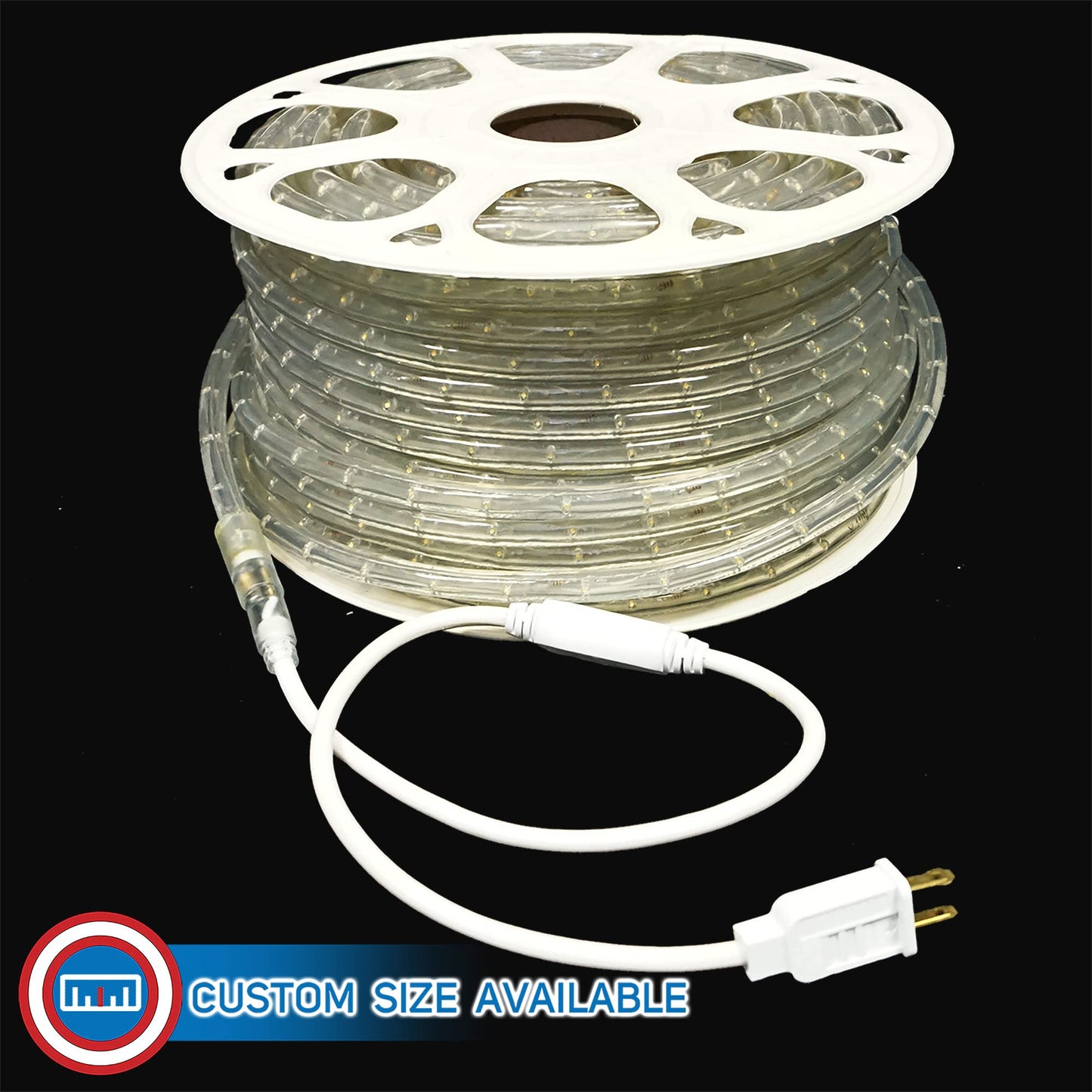 Russell Decor LED Custom Size Rope Lights for 4th of July Party Decorative Lighting Flexible cuttable Non-connectable Rope Light Red White Blue(16 ft)