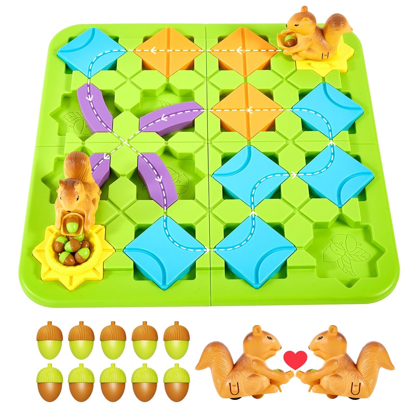 Stem Board Games, Montessori Logic Puzzles - Educational Road Builder Toys for Kids Ages 3-8