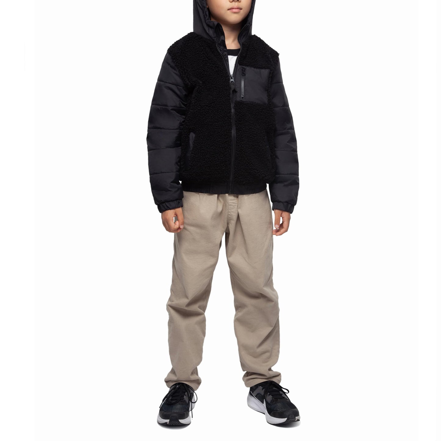 Rokka&Rolla Boys' Water-Resistant Sherpa Puffer Jacket