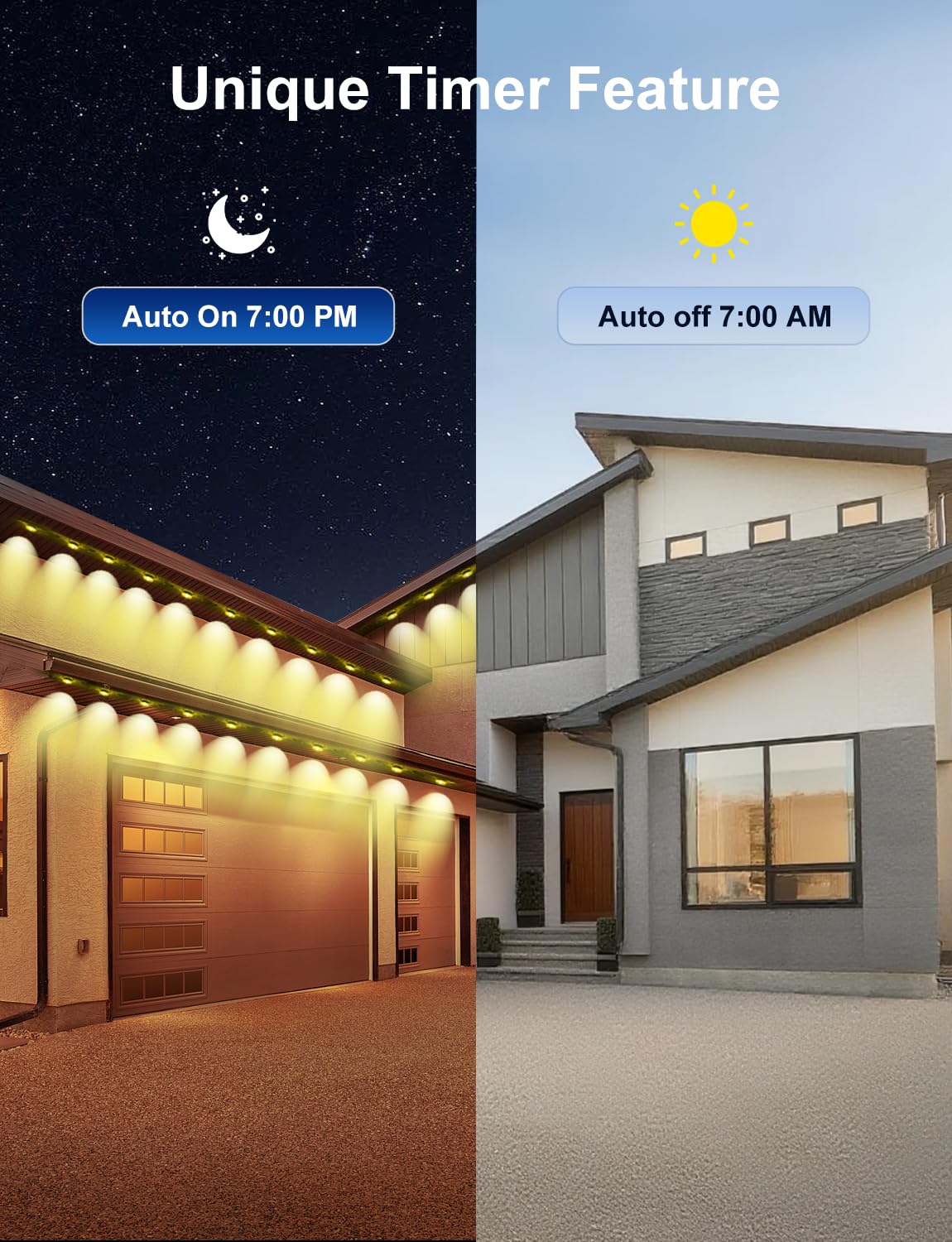 Fussion 200ft Permanent Outdoor Lights for House, 2025 Smart RGB LED Outside Lights with Remote Control, IP67 Waterproof Eternity Eaves Lighting for Christmas, Halloween, Holiday, Party, Daily
