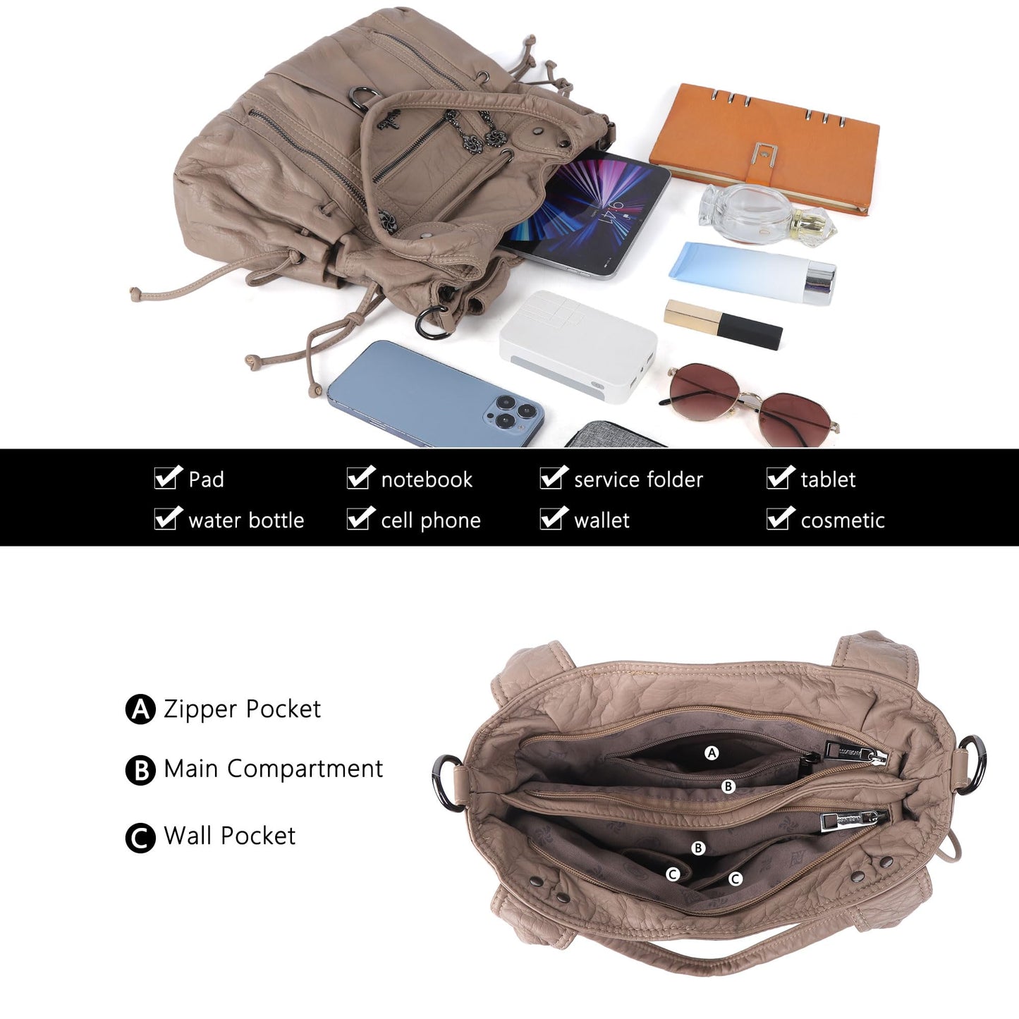 Angel Kiss Hobo Bags for Women Fashion Shoulder Bag Ladies Purses and Handbags Roomy Tote Bags Purse with Crossbody Strap