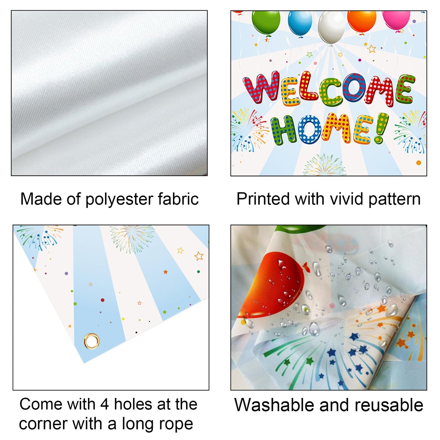 Labakita Welcome Home Door Banner, Welcome Home Door Cover, Housewarming Patriotic Military Decorations, Family Party Supplies, Welcoming Sign Photo Props