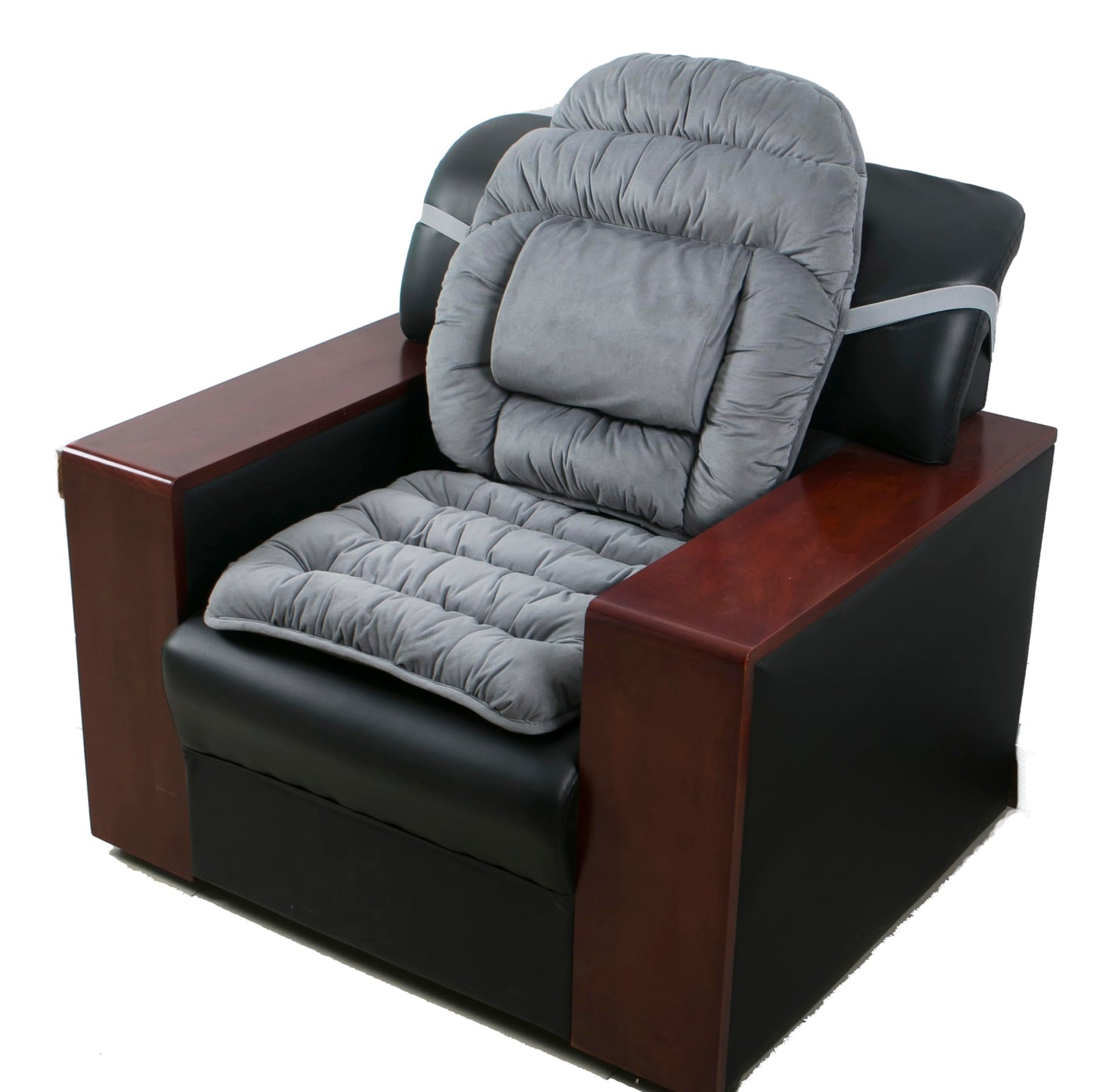 ALIBO Large Size Nonslip Back Support Cushion Low Back Pain Relief Pillow Seat Cushion with Lumbar Rest for Office Chair,Recliner,Rocking Chair,Wheelchair,Auto Car with Long Adjustable Straps