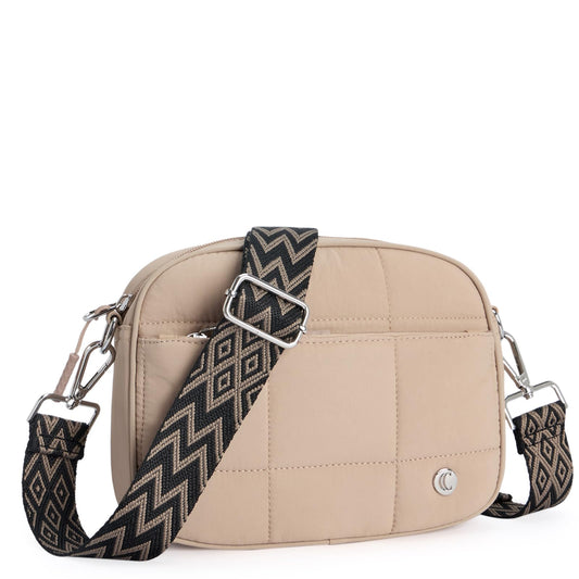 CLUCI Quilted Crossbody Bags for Women Lightweight Puffer Shoulder Bag Travel Purses with Wide Strap