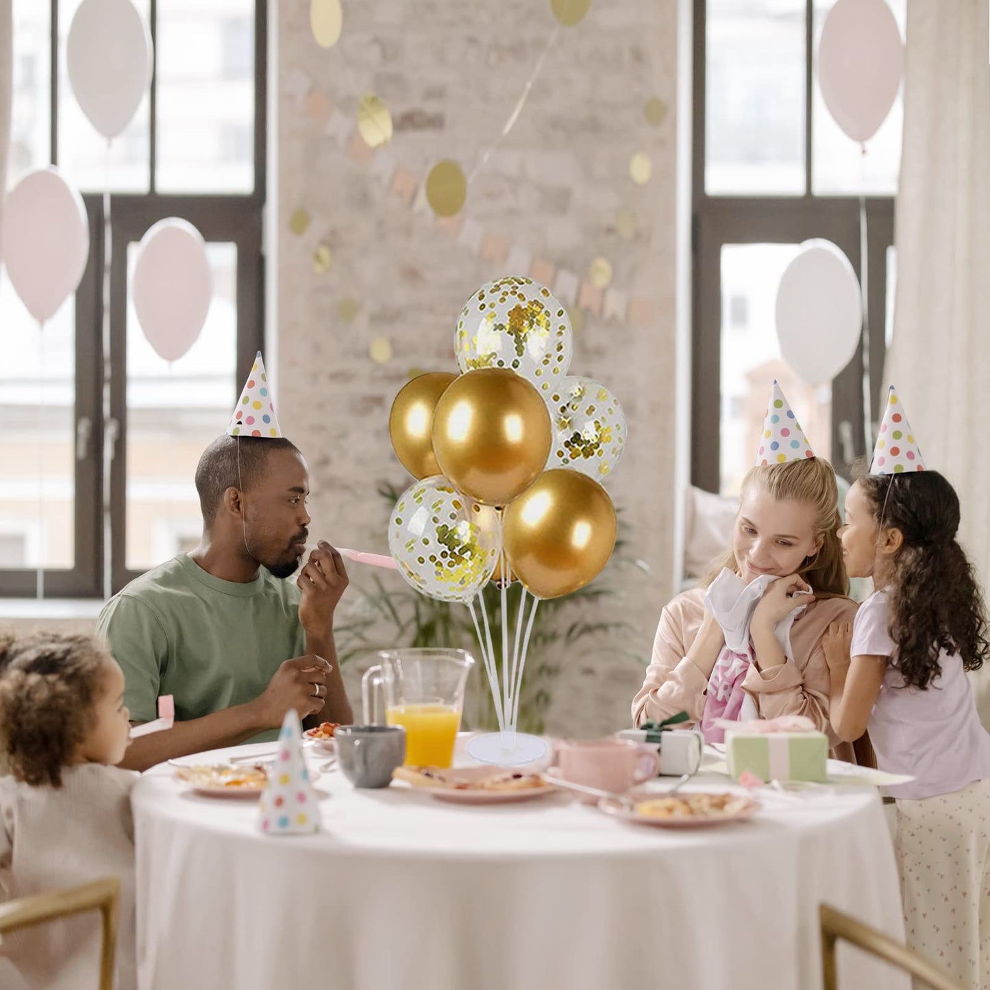 Balloon Stand Kit 7 Sets of Table Balloon Stand Holder Balloons Decorations for Party, Birthday Wedding Anniversary and other festive decorations