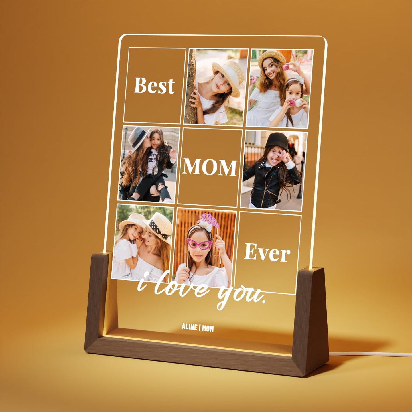 Personalized Dad Gifts for Fathers Day, Custom Fathers Day Gift from Daughter Son Kids, Customized Dad Gifts for Husband from Wife, Unique Best Dad Picture Frame with Your Photos