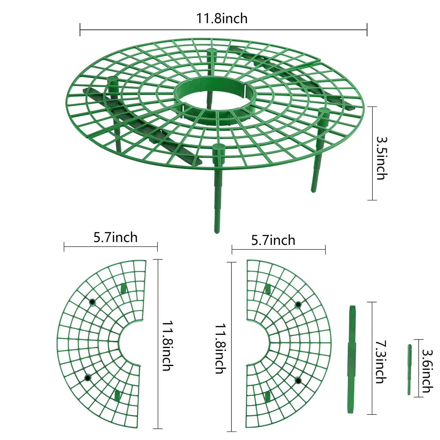 Iceyyyy 10 Pack Strawberry Plant Support - Large Size Strawberry Growing Racks - Strawberry Growing Frame for Keeping Garden Strawberry Clean