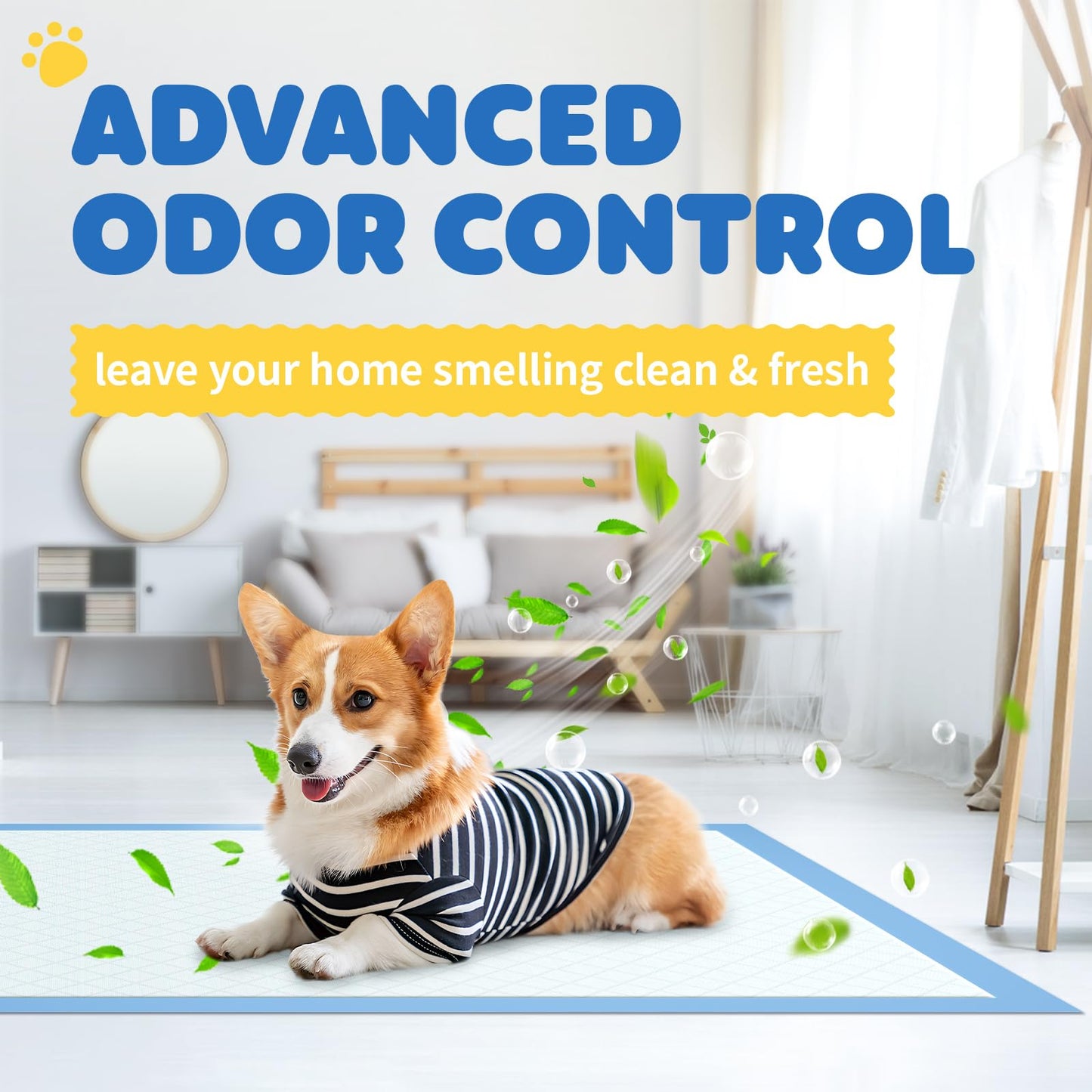 100-Pack X-Large Puppy Pads - 34'' x 28'' Pee Pads for Dogs Potty Training with Leak-Proof Quick-Dry Design, 6-Layer Dog Pads Extra Large, Blue