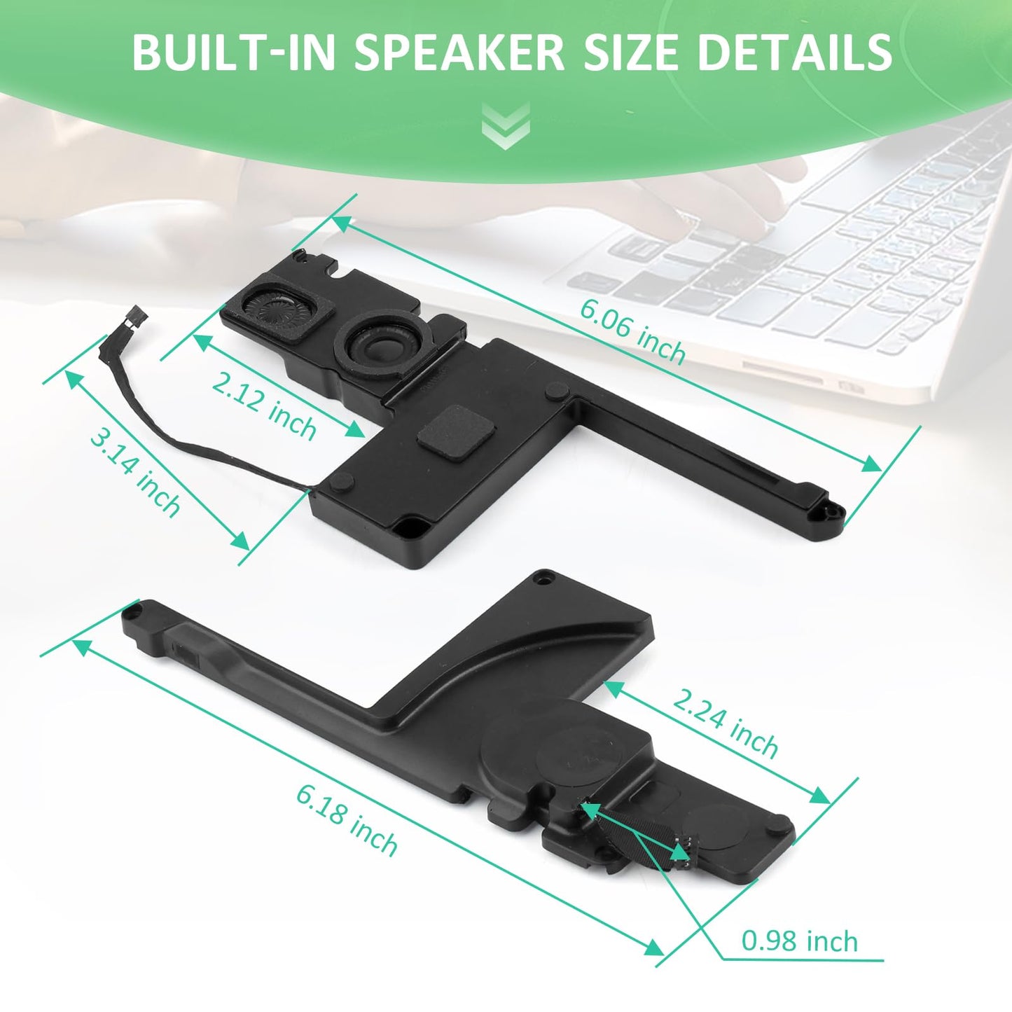 Speaker for MacBook Pro 15 inch Retina A1398 Loud Speaker Replacement for MacBook Pro 15 inch Retina A1398 2012 2013 2014 2015 Left and Right Internal Loudspeaker Buzzer Assembly with Repair Tools