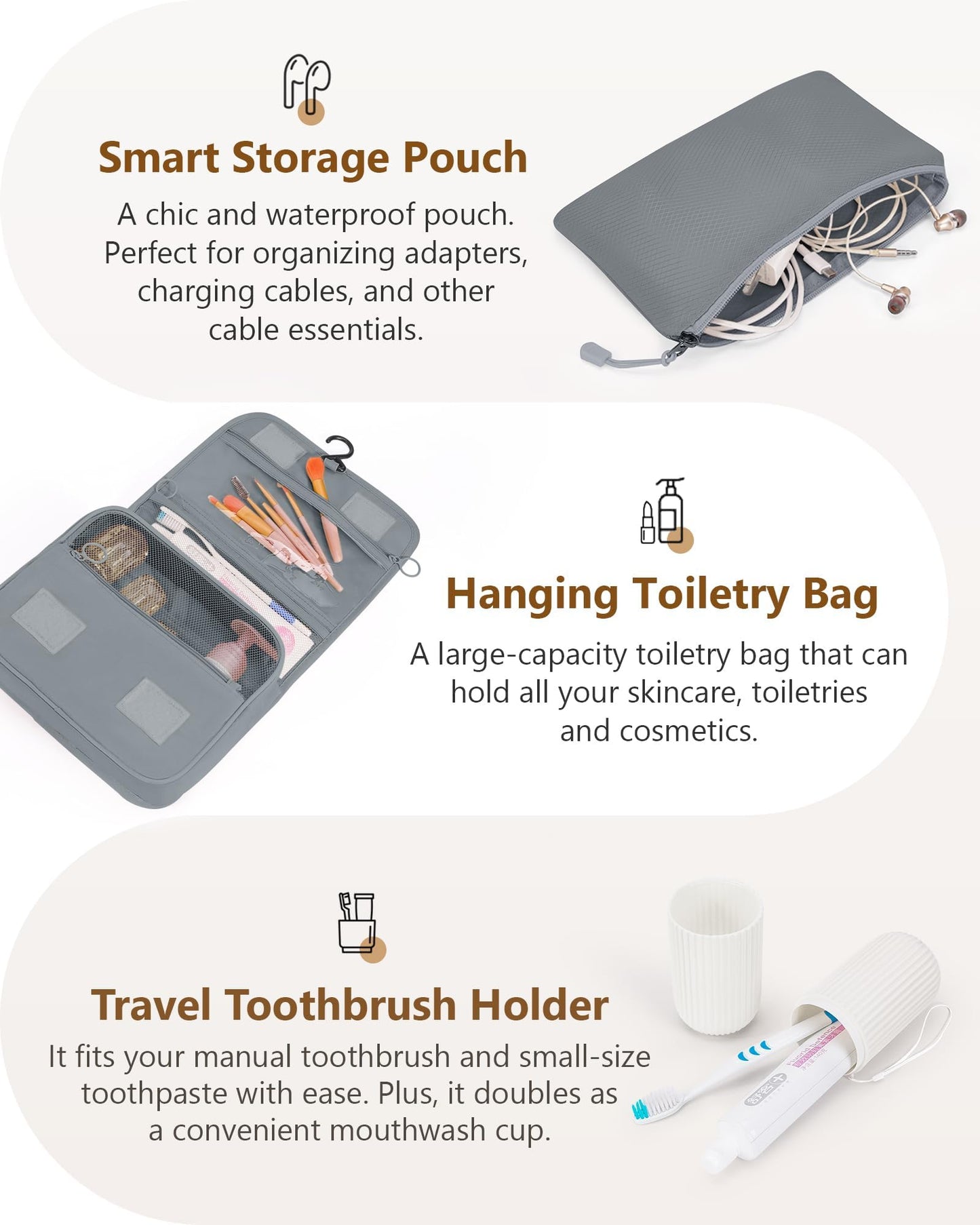 Compression Packing Cubes 10 Sets, Packing Organizers, Extensible Suitcase Organiser Bags, Travel Organizer Cubes for Travel Essentials Grey