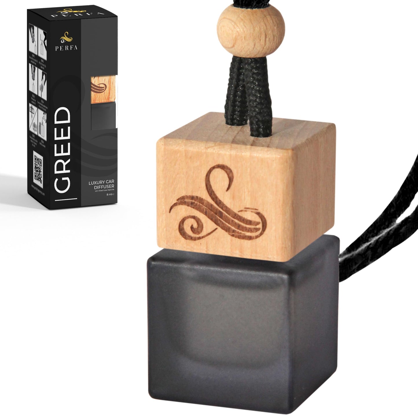 Greed Car Air Freshener for Men | Aventos Perfume Inspired Fragrances | Strong Car Freshener with Odour Eliminator Technology | Creed Air Freshener | Long Lasting Automotive Freshener by Perfa