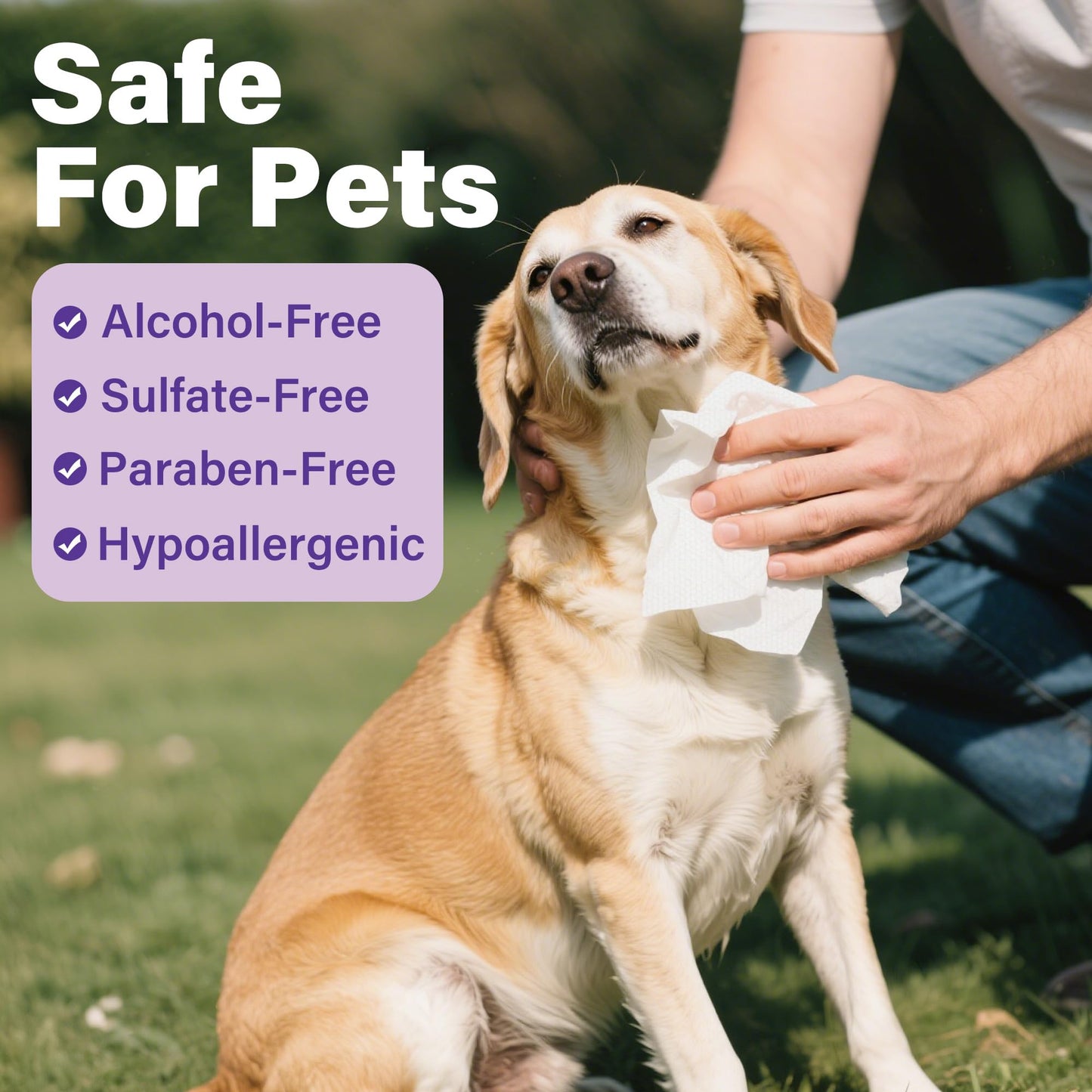 PrimePets Dog Wipes, 400 Count, 8" x 8" Pet Grooming Wipes for Dogs Cats Cleaning Deodorizing, Lavender Scented, Extra Thick Dog Paw Wipes for Sensitive Skin, Clean Ears, Eyes, Butt, Body & Teeth