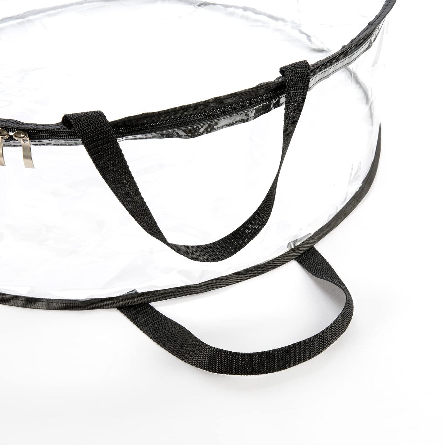 CINPIUK Clear Wreath Storage Bag 24 Inch, Christmas Container, Heavy Duty Protector With Handle for Holiday Seasonal Garland, 2Pcs