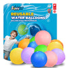 SOPPYCID Reusable Magnetic Water Balloons：16 Pack Refillable Water Bomb Splash Balls Self Sealing Quick Fill - Latex-Free Silicone Water Toys for Kids Adults - Water Games Outside Beach Pool Party