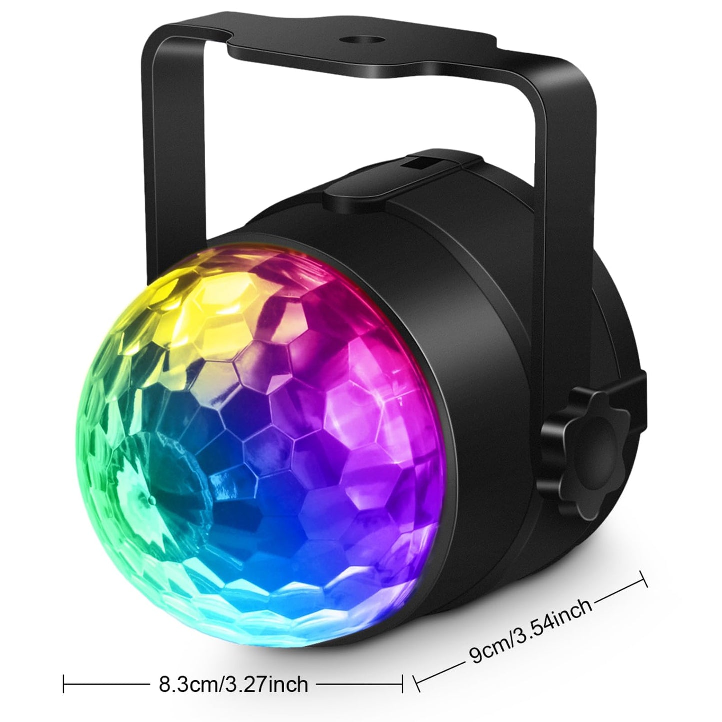 Luditek 2-Pack Sound Activated Party Lights with Remote Control, Disco Ball Light, DJ Strobe Lamp for Home Room Dance Party Supplies White Elephant Gifts Birthday Christmas Halloween Party Decorations