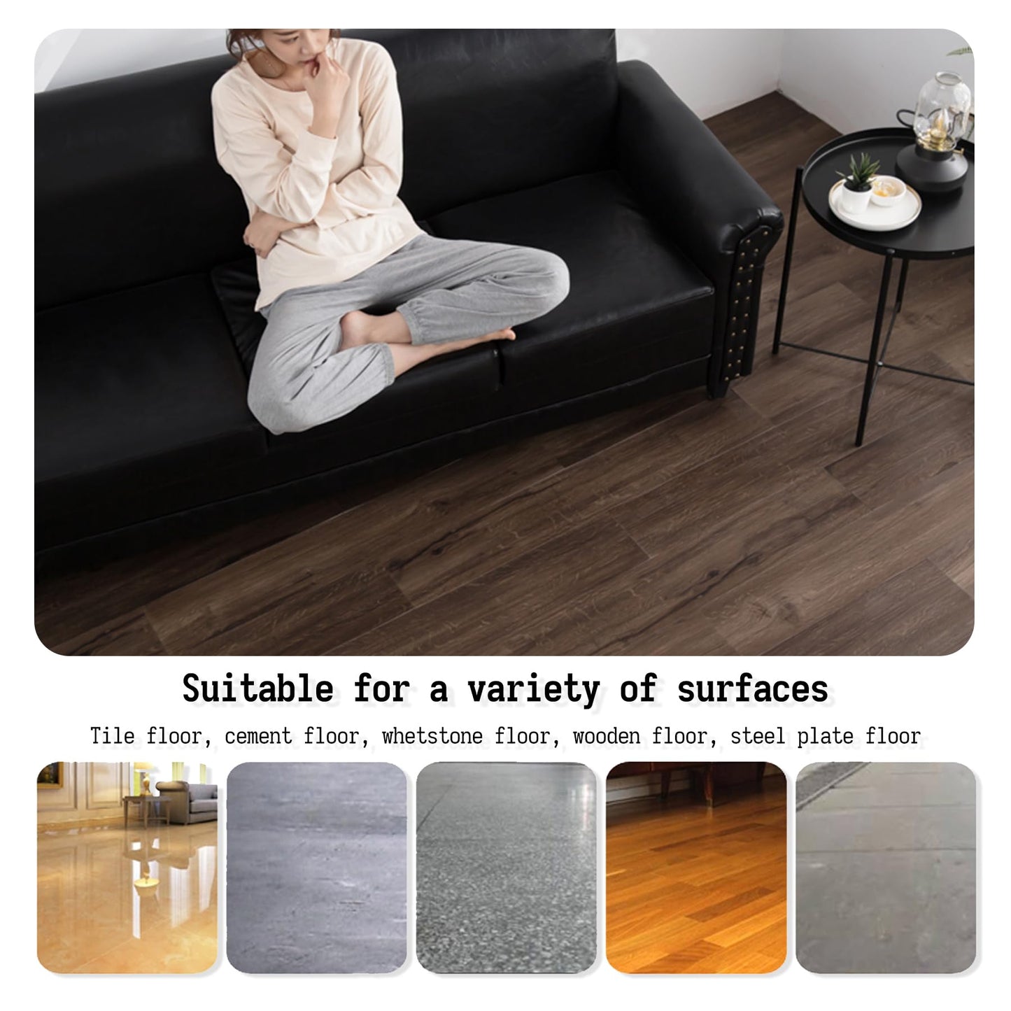 Peel and Stick Floor Tile，36×6in，Peel and Stick Flooring Easy to Install，Self Adhesive Waterproof, Scratch Proof for Rental Houses, bedrooms, Kitchens (36, 523, 36 x 6 inches)