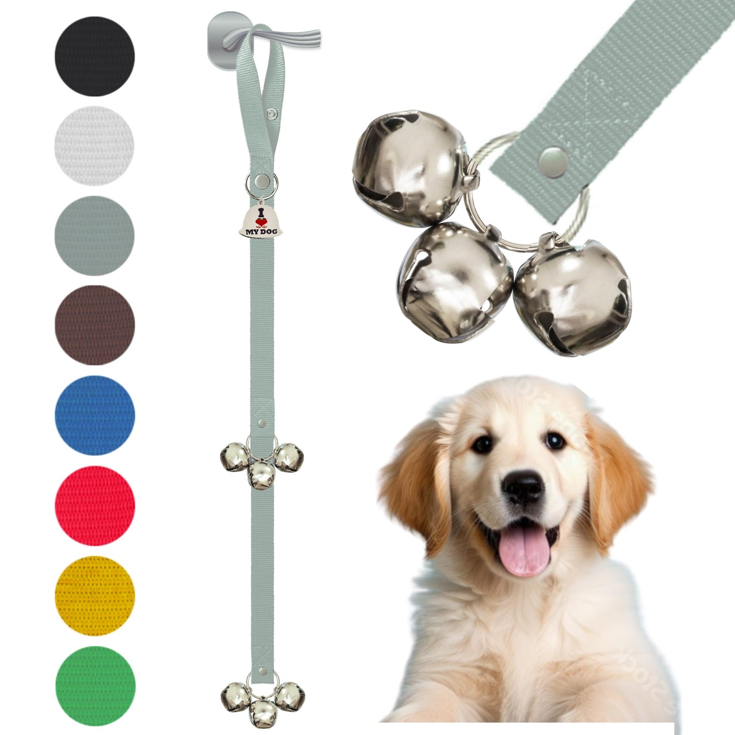 Caldwell's Pet Supply Co. Dog Potty Bells, Dog Door Bell, Bells to Go Outside, Potty Training Bell, Dogs Doorbell, Dogs Potty Doorbell, Ring to Go Pee, All Breed Puppy Training Tool