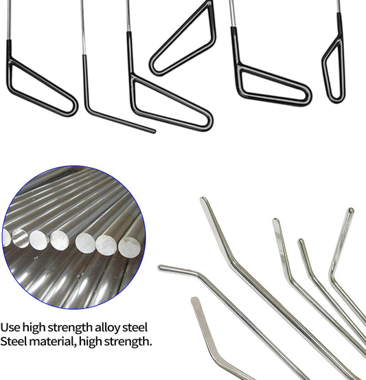 DR01 Stainless Steel Paintless Dent Repair Rods 6Pack- The Car Body Work Tool for Professional and DIY Minor Dents, Door Dings and Hail Damage Removal