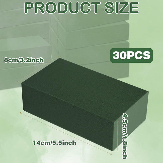 CANIPHA 30Pieces Floral Foam Blocks, Green Floral Foam for Flower Arrangements, Flower Foam Blocks Florist Foam Dry Foam Plant Foam Wet Foam for Artificial Flowers, (5.5 X 3.2 X 1.8 Inches)