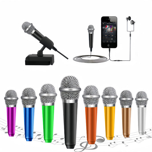 JeMii Mini Microphone,Tiny Microphone,Phone, Asmr,Mini Karaoke,forVoiceRecording Chatting and Singing on iPhone,Android,PC(Black)