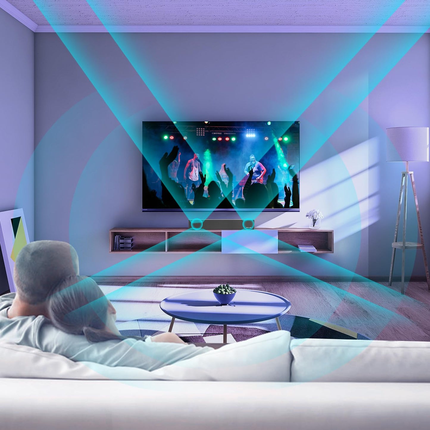 BESTISAN Sound Bars for TV, 16.5 Inches Sound Bar with Optical, AUX, USB and Bluetooth Inputs, Soundbar for TV(DSP, TREB and Bass Adjustable, Cyclic Switching Mode，Reset Function